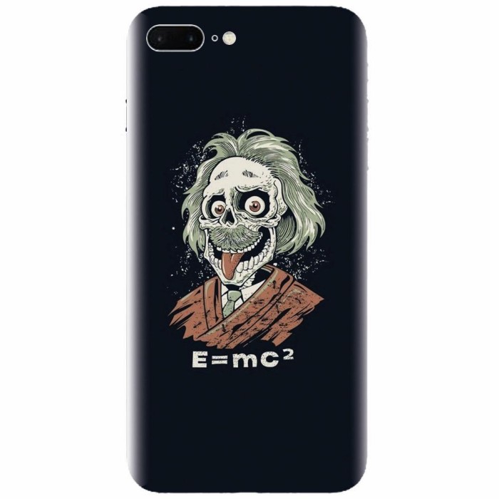 Husa silicon pentru Apple Iphone 7 Plus, Albert Einstein Caricature