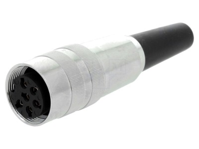 Conector M16 mamă 6 pini, drept foto