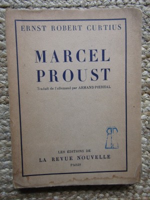 MARCEL PROUST par ERNST ROBERT CURTIUS , EXEMPLAR NUMEROTAT * NR 237 , 1928 EX LIBRIS BARBU BREZIANU foto