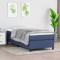 vidaXL Pat box spring cu saltea, albastru, 80x200 cm, textil 3144381