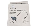 Adaptor renkforce USBCM-3.5-APT 2247642 USB-C jack 3,5 mm 15 cm negru