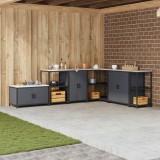 vidaXL Dulap de depozitare pentru bucătărie Antracit 60 x 50 x 92 cm
