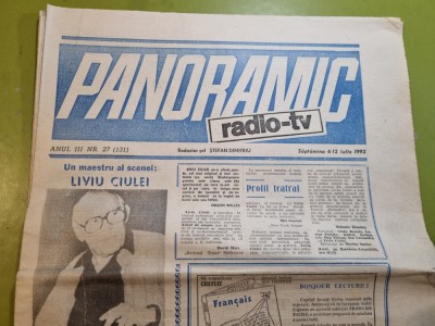 panoramic radio tv 6 - 12 iulie 1992 - liviu ciulei foto