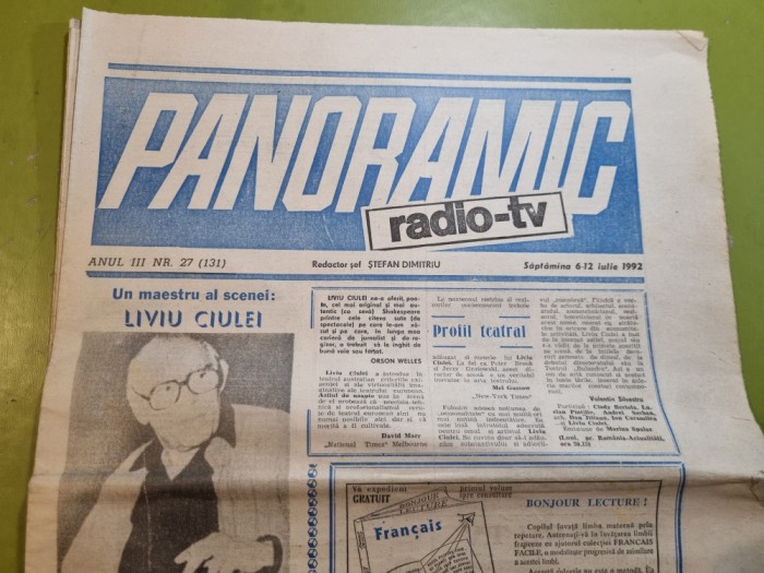 panoramic radio tv 6 - 12 iulie 1992 - liviu ciulei