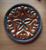 FARFURIE DECORATIVA CUPRU VINTAGE METALOPLASTIE