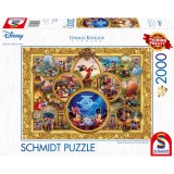 Puzzle Thomas Kinkade - Disney - Mickey &amp; Minnie, Dream Collage II 2000, Schmidt