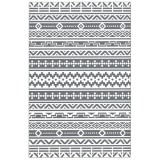 Outsunny Covor Reversibil de Exterior Impermeabil, din Paie de Plastic, 182x274 cm, Gri &Icirc;nchis și Alb | Aosom Romania