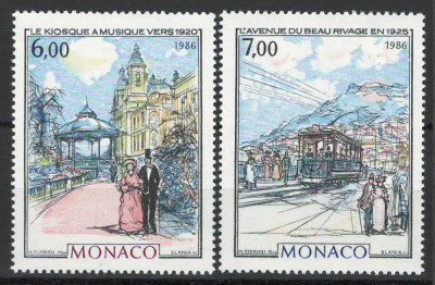 Monaco 1986 Mi 1769/70 MNH - Belle Epoque (1870-1925) (V) foto