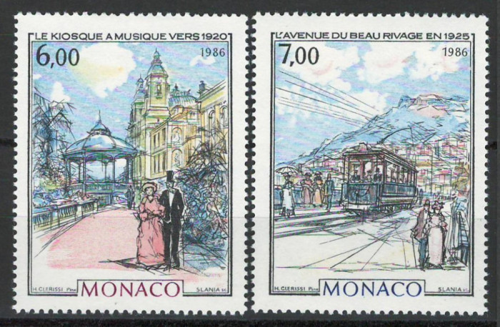Monaco 1986 Mi 1769/70 MNH - Belle Epoque (1870-1925) (V)
