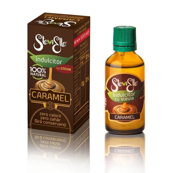 &Icirc;ndulcitor natural cu Stevia și aromă naturală de Caramel