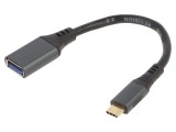 Adaptor USB 3.0 USB-A la USB-C 0,15m Negru Gri 5Gbps, Gembird