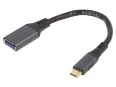Adaptor USB 3.0 USB-A la USB-C 0,15m Negru Gri 5Gbps