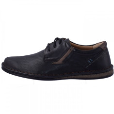 Pantofi barbati, din piele naturala, Krisbut, PBK 4890P-1-9-1, negru foto