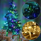Ghirlanda luminoasa cu baterie, 50 LED-uri, temporizator, 8 program, lungime ghirlanda 4.9 m - Alb cald, Home