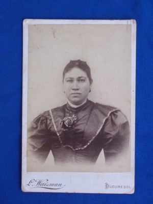 FOTOGRAFIE VECHE PE SUPORT DE CARTON , L. WAISMAN , BUCURESCI foto