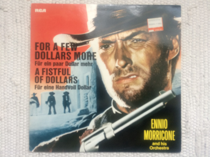 ennio morricone for a few dollars more / a fistful of dollars disc vinyl lp VG+