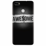 Husa silicon pentru Huawei P9 Lite mini, Awesome Label Dark