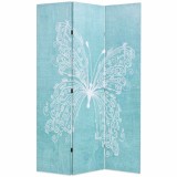 Cumpara ieftin Paravan de camera pliabil, albastru, 120 x 170 cm, fluture