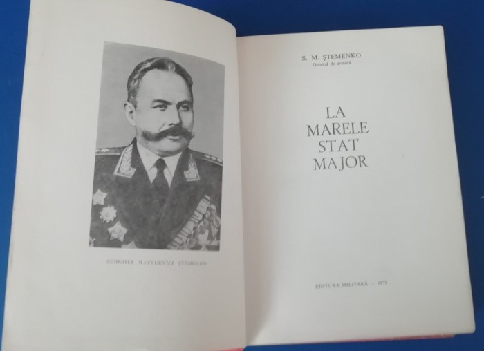 myh 39s - SM STEMENKO - LA MARELE STAT MAJOR - ED 1973