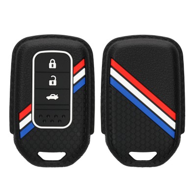 Husa Cheie Auto Kwmobile pentru Honda 3 Butoane, Multicolor, Silicon, KWM000025CH001C foto
