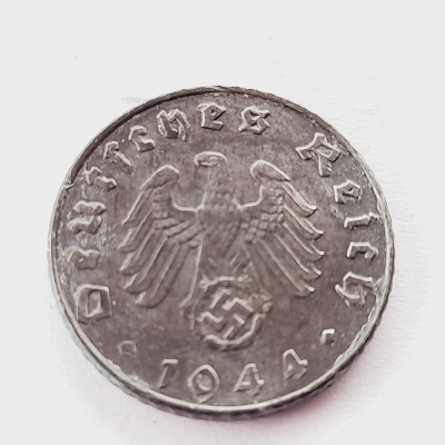 Germania Nazista 5 reichspfennig 1944 E ( Muldenh&amp;uuml;tten) foto