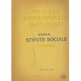 - Analele Universitatii Bucuresti - seria stiinte sociale - filologie - anul XVI - 1967 - 131842