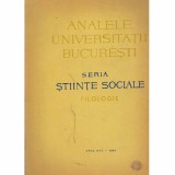 - Analele Universitatii Bucuresti - seria stiinte sociale - filologie - anul XVI - 1967 - 131842