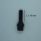 Prezon janta aliaj negru M12x1.5 35 mm Renault, Dacia, Opel, Suzuki, Saab, BMW