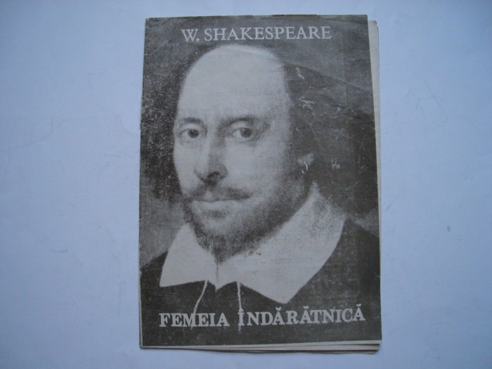 Femeia indaratnica - program teatru, 1988