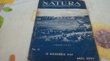 Revista Natura Nr 11 din 1938 - pe coperta Stadionul ANEF - uzata, Alta editura