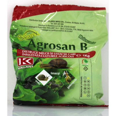 Agrosan B 1 kg moluscocid (melci, limacsi, gastropode) foto