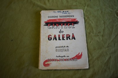 Cicerone Theodorescu - Cantece de galera - Clestar - Focul din Amnar (1949) foto