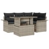 VidaXL Set de canapele pentru grădină 5 pcs Gri deschis Rattan poli 3357015