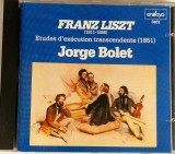 Liszt, Jorge Bolet &lrm;&ndash; Etudes D&#039;Ex&eacute;cution Transcendante (1851) cd muzica clasica Ensayo Europa 1985