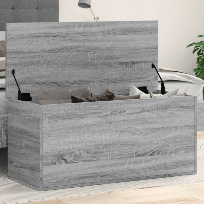 vidaXL Cutie de depozitare, gri sonoma, 100x42x46 cm, lemn prelucrat