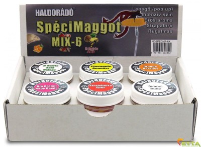 Haldorado - Momeala artificiala SpeciMaggot - MIX-6 , 6 arome intr-o cutie foto