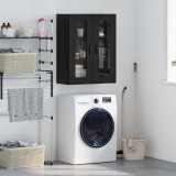 vidaXL Dulap montat pe perete Stejar Negru 69,5 x 34 x 90 cm 882746