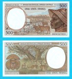 Ciad (pick 601P) 500 Francs 2000 UNC serie: P 0036547033; Păstor