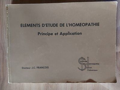 Elements d`etude de l`homeopathie- J. C. Francois foto