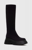 Camper cizme BCN femei, culoarea negru, cu toc plat, K400689-001