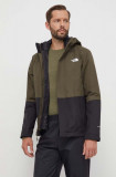 The North Face jacheta de exterior New Synthetic Triclimate culoarea verde