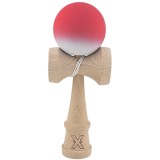 Kendama X Originala, Profesionala, Cyrax, din Lemn, Rubber Grip, 18 cm, Rosu/Alb