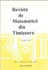 Revista Matematica Timisoara Nr. 2 An 2001 Carte Veche Editie Carti Colectie