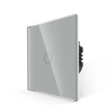 Intrerupator touch Luxion cu indicator luminos gri