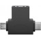 Adaptor USB 3.0 A mama la micro USB tata +USB Type C tata negru Goobay