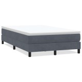 Cumpara ieftin Pat cu arcuri fara saltea Gri inchis 120x220 cm catifea