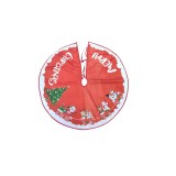 Covoras rotund pentru Craciun Yxhzvon, poliester, rosu, 90 cm