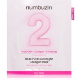 Numbuzin No. 2 Rose PDRN OverNight Collagen Mask mască hrănitoare profundă pentru noapte 4 buc