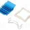 Radiator extrudat, aluminiu, 21mm x 21mm, albastru, Advanced Thermal Solutions - ATS-50210B-C1-R0