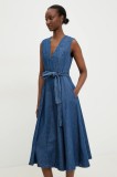Answear Lab rochie din denim midi, evazată